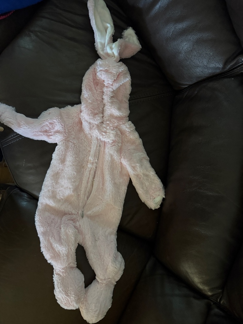 Plush Pink Bunny Hooded Footie for Kids - Soft One-Piece